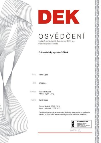 Fotovoltaický systém SolaX